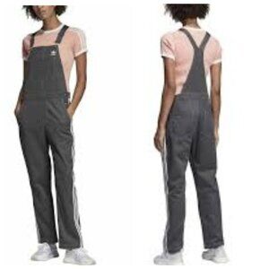 NWOT Adidas Original Three Stripe Overalls in Gray